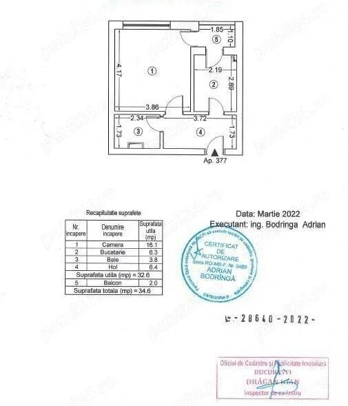 Militari garsoniera 35 mp, boxa, Exigent Plaza, Lujerului